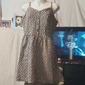 As U Wish Black and White Gingham Dress